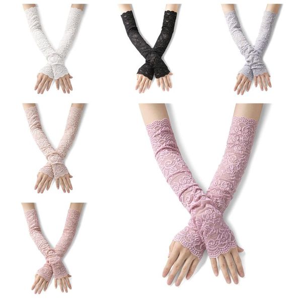 five fingers gloves summer sunscreen lace arm sleeve women protection fashion classic uv cuffs fingerless driving, Blue;gray
five fingers gloves summer sunscreen lace arm sleeve women protection fashion classic uv cuffs fingerless driving, Blue;gray