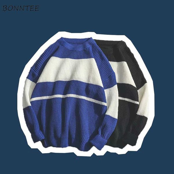 men's sweaters men pullover winter panelled striped couples simple o-neck knitted sweater male chic harajuku korean style loose warm st, White;black
men's sweaters men pullover winter panelled striped couples simple o-neck knitted sweater male chic harajuku korean style loose warm st, White;black
