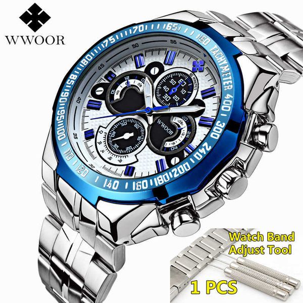 wwoor watch men brand luxury sport men's big military army wrist watches stainless steel male watches relogio masculino 210527, Slivery;brown
wwoor watch men brand luxury sport men's big military army wrist watches stainless steel male watches relogio masculino 210527, Slivery;brown