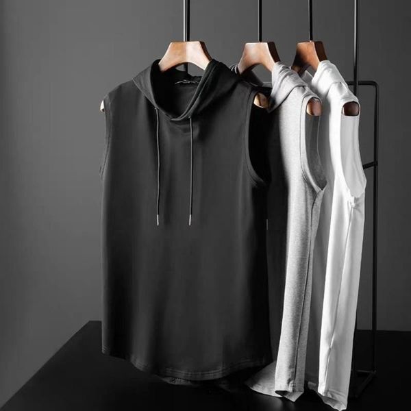 men' tank summer solid color hip hop sweatshirt gym sleeveless bodybuilding hoodie vest workout fitness clothing, White;black
men' tank summer solid color hip hop sweatshirt gym sleeveless bodybuilding hoodie vest workout fitness clothing, White;black
