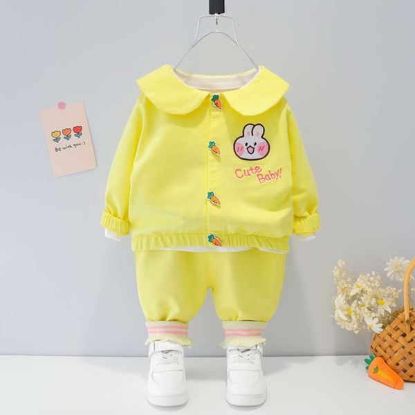 sleeve children's korean girls long cartoon lovely spring two piece baby girl suit 1584, White
sleeve children's korean girls long cartoon lovely spring two piece baby girl suit 1584, White
