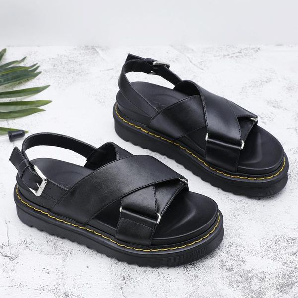 sandals summer black leather gladiator for women buckle platform street style flat roman shoes woman
sandals summer black leather gladiator for women buckle platform street style flat roman shoes woman