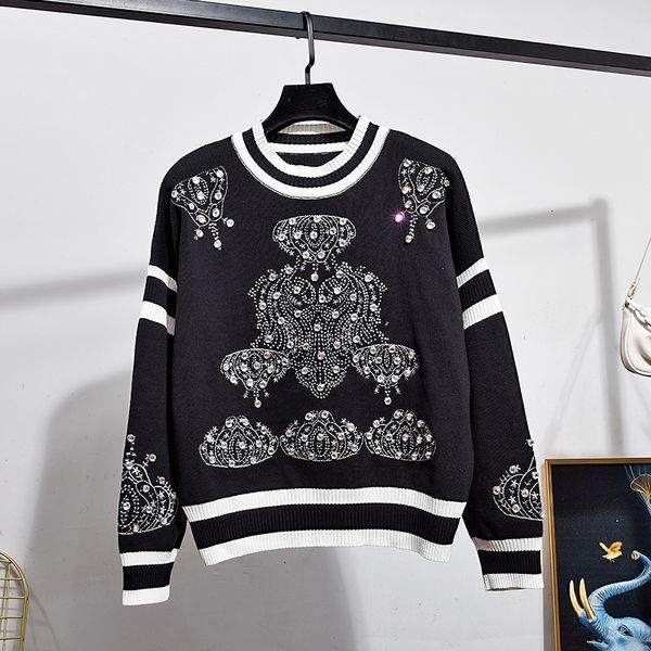 autumn fashion black knitted tracksuit women diamonds sequins pullover sweater pants set female loose casual knit suit outfits 9kpy, Blue
autumn fashion black knitted tracksuit women diamonds sequins pullover sweater pants set female loose casual knit suit outfits 9kpy, Blue