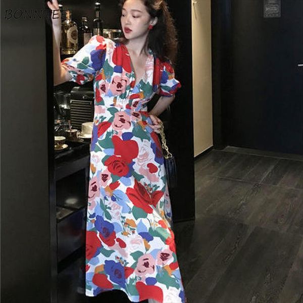 chic floral abdomen holiday women dress elegant design vestidos v neck puff sleeve slim summer temperament vintage, Black;gray
chic floral abdomen holiday women dress elegant design vestidos v neck puff sleeve slim summer temperament vintage, Black;gray