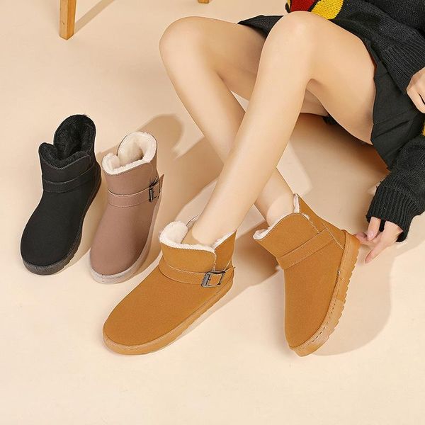 boots winter men women snow plush warm non slip flats shoes casual on female ankle classic buckle botas mujer, Black
boots winter men women snow plush warm non slip flats shoes casual on female ankle classic buckle botas mujer, Black