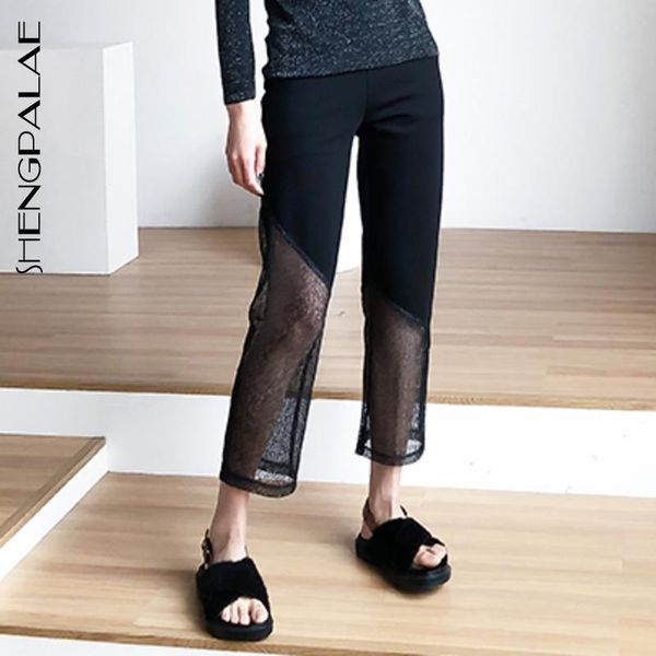 women's pants & capris shengpalae 2021 patchwork lace straight women waist oblique side hollow perspective trousers qj520, Black;white
women's pants & capris shengpalae 2021 patchwork lace straight women waist oblique side hollow perspective trousers qj520, Black;white