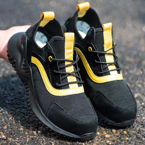 boots men's breathable steel toe cap work safety shoes men outdoor anti-slip puncture proof construction, Black
boots men's breathable steel toe cap work safety shoes men outdoor anti-slip puncture proof construction, Black
