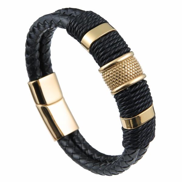 charm bracelets vanbula 2021 fashion punk stainless steel men's leather rope bracelet jewelry holiday gift, Golden;silver
charm bracelets vanbula 2021 fashion punk stainless steel men's leather rope bracelet jewelry holiday gift, Golden;silver