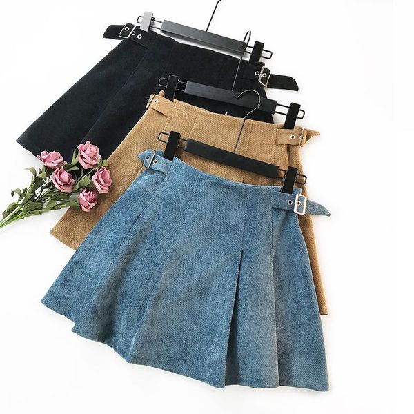 skirts corduroy skirt women short pleated a-line mini plus size faldas mujer korean style bottoms sashes jupe femme, Black
skirts corduroy skirt women short pleated a-line mini plus size faldas mujer korean style bottoms sashes jupe femme, Black