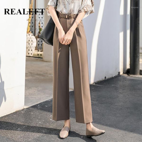 women's pants & capris realeft 2021 spring ol style women formal wide leg pockets high waist elegant office lady ankle-length with belt, Black;white
women's pants & capris realeft 2021 spring ol style women formal wide leg pockets high waist elegant office lady ankle-length with belt, Black;white