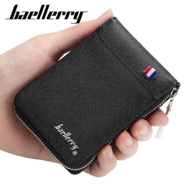 wallets baellerry fashion men small leather purse designer black wallet passport holder card zipper purses, Red;black
wallets baellerry fashion men small leather purse designer black wallet passport holder card zipper purses, Red;black
