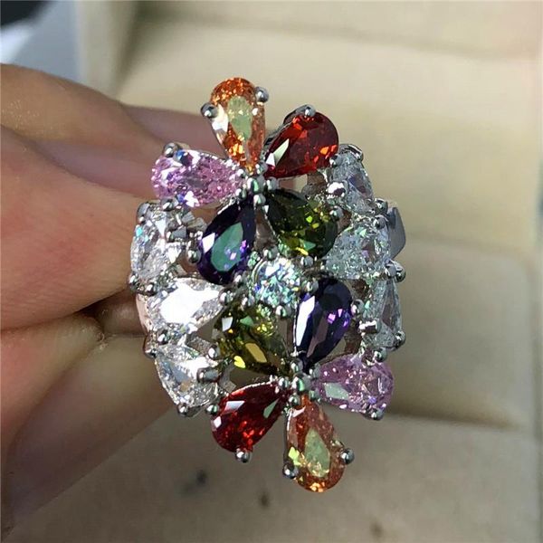 wedding rings luxury big rainbow flower ring boho female party promise engagement for women band fashion jewelry, Slivery;golden
wedding rings luxury big rainbow flower ring boho female party promise engagement for women band fashion jewelry, Slivery;golden