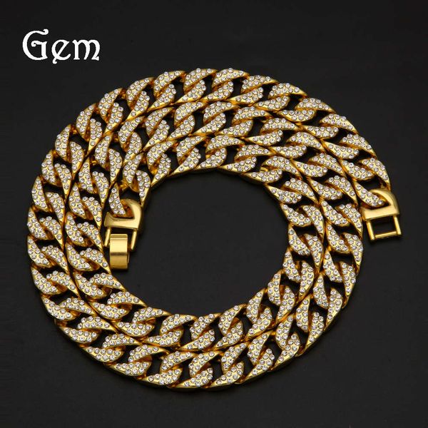 men's diamond necklace hiphop full diamond cuban chain focuses on hip hop jewelry, Silver
men's diamond necklace hiphop full diamond cuban chain focuses on hip hop jewelry, Silver
