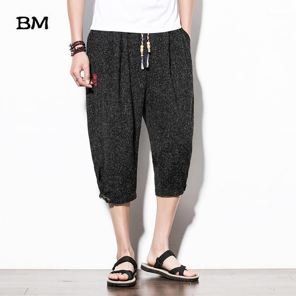 men's pants summer casual harem men chinese style calf-length trousers vintage embroidery streetwear mens joggers, Black
men's pants summer casual harem men chinese style calf-length trousers vintage embroidery streetwear mens joggers, Black
