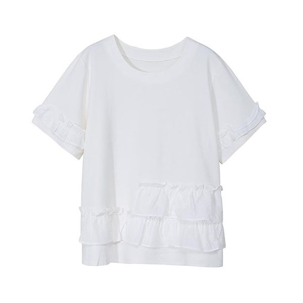 women's t-shirt black white summer patchwork tshirts women spliced o-neck collar short sleeve casual hip hop tees fashion wild
women's t-shirt black white summer patchwork tshirts women spliced o-neck collar short sleeve casual hip hop tees fashion wild
