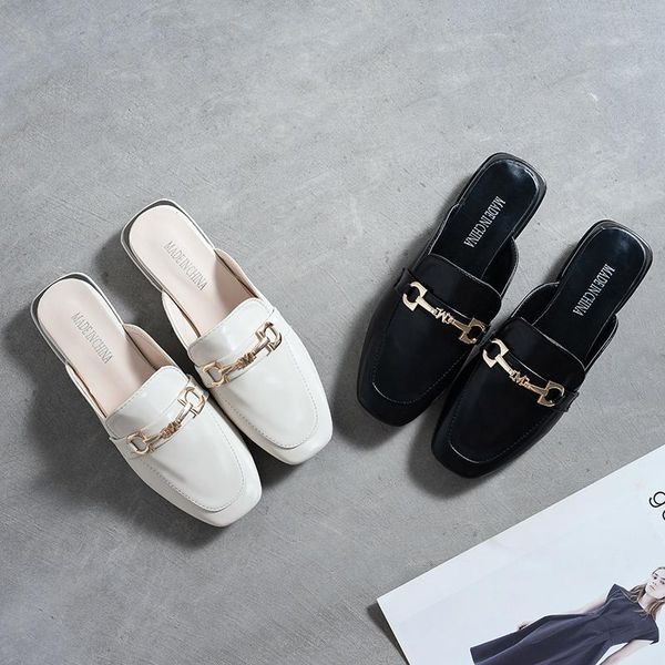 black flat mules women shoes pu leather slip on flats shoes for women square toe slippers ladies flip flops spring slides 35-43
black flat mules women shoes pu leather slip on flats shoes for women square toe slippers ladies flip flops spring slides 35-43