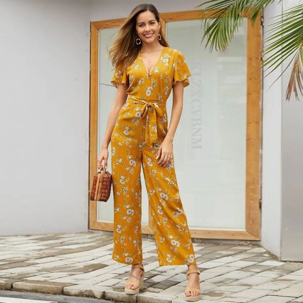 2021 new women's casual deep v printing butterfly lace up waist straight tube jumpsuit, Black;gray
2021 new women's casual deep v printing butterfly lace up waist straight tube jumpsuit, Black;gray