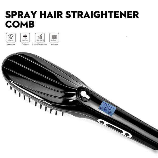 ukliss steam straightener brush professional ceramic beard straightening comb hair styling tool, Black
ukliss steam straightener brush professional ceramic beard straightening comb hair styling tool, Black