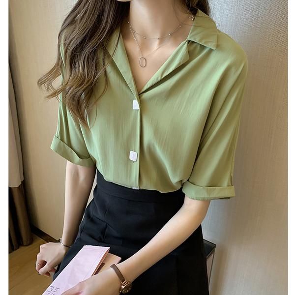 women's blouses & shirts summer fashion style shirt short-sleeved design sense female niche loose han fan tide, White
women's blouses & shirts summer fashion style shirt short-sleeved design sense female niche loose han fan tide, White