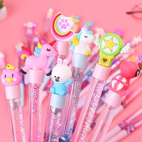 creative korea cute cartoon into oil quicksand magic colorful unicorn fairy stick neutral pen
creative korea cute cartoon into oil quicksand magic colorful unicorn fairy stick neutral pen
