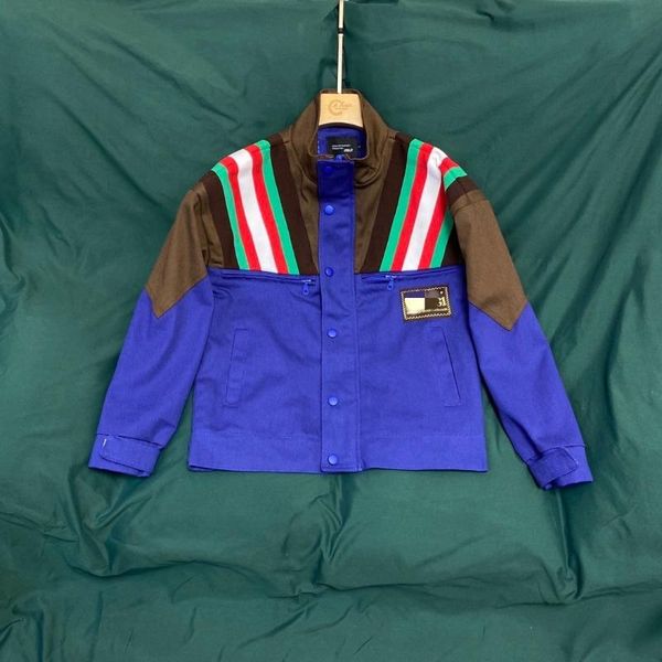 men's jackets autumn stripe spring style color-block casual standing collar thin trend slim personality jacket, Black;brown
men's jackets autumn stripe spring style color-block casual standing collar thin trend slim personality jacket, Black;brown