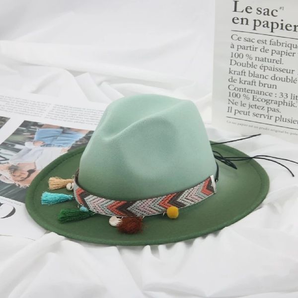 women's hat fedora gradient color green red blue western cowboy panama men's hat outdoor fedora hat pamelas y tocados para bodas, Blue;gray
women's hat fedora gradient color green red blue western cowboy panama men's hat outdoor fedora hat pamelas y tocados para bodas, Blue;gray