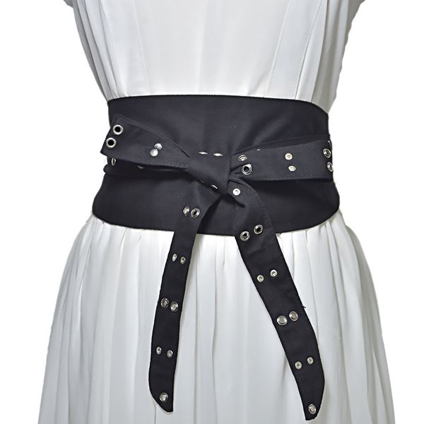fashion new cotton bandage waist cover women's fashion perforated eyelet decoration wide belt, Black;brown
fashion new cotton bandage waist cover women's fashion perforated eyelet decoration wide belt, Black;brown