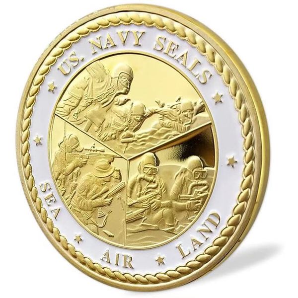 50pcs non magnetic crafts us navy seals sea air land naval special warare command gold plated challenge coin
50pcs non magnetic crafts us navy seals sea air land naval special warare command gold plated challenge coin