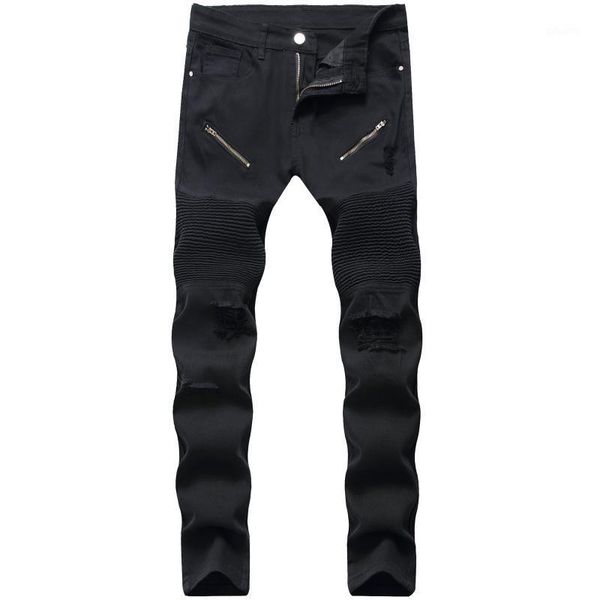 men's jeans pants black stretch skinny with ripped zipper casual, Blue 
men's jeans pants black stretch skinny with ripped zipper casual, Blue
