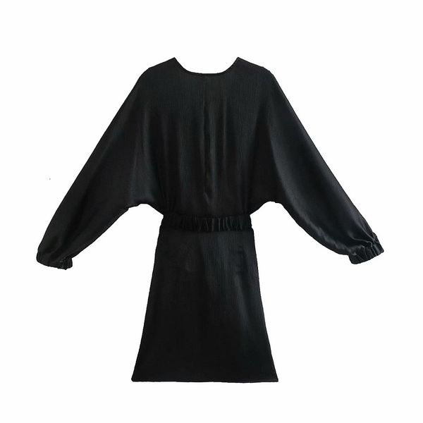 2021 new black satin party women mini es long sleeve v-neck ladies elegant vestidos belt waist 1hve, White
2021 new black satin party women mini es long sleeve v-neck ladies elegant vestidos belt waist 1hve, White