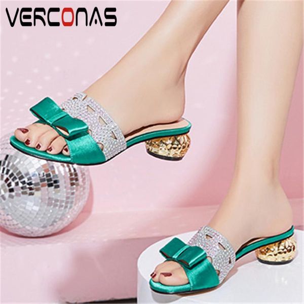 dress shoes verconas women rhinestones round heel slippers high heeled toe casual sandals summer quality woman, Black
dress shoes verconas women rhinestones round heel slippers high heeled toe casual sandals summer quality woman, Black