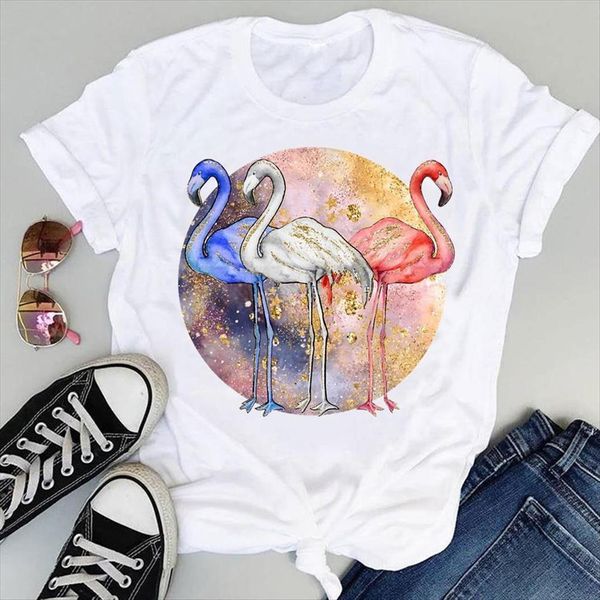 cartoon flamingo vacation trend women short sleeve graphic summer fashion print female clothes tees t shirt, White
cartoon flamingo vacation trend women short sleeve graphic summer fashion print female clothes tees t shirt, White