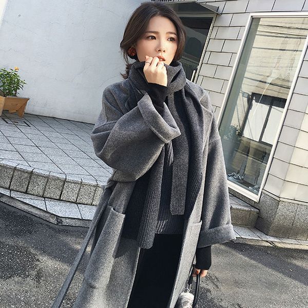 new autumn winter women woolen coat oversize cashmere trench coat outerwear female loose womens wool blend long coat with belt, Tan;black
new autumn winter women woolen coat oversize cashmere trench coat outerwear female loose womens wool blend long coat with belt, Tan;black
