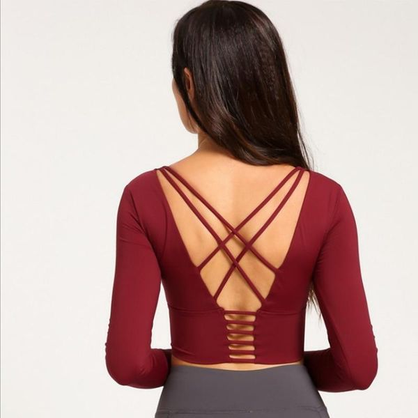 yoga outfits women's running sports fitness casual all-matching fashion backless long sleeves t-shirt, White;red
yoga outfits women's running sports fitness casual all-matching fashion backless long sleeves t-shirt, White;red