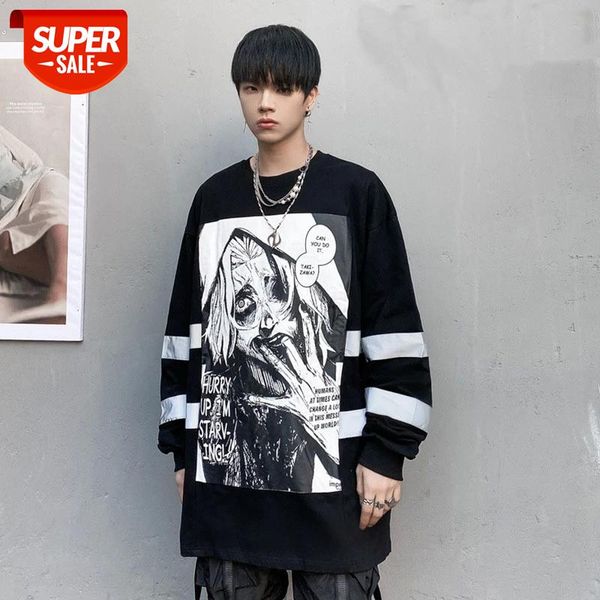SEVEYFAN 2021 Men's Long-sleeved T-shirt Hip-hop Loose Top Bottoming Shirt Cartoon Printing Long-Sleeved T-Shirt #p48B, White;black
SEVEYFAN 2021 Men's Long-sleeved T-shirt Hip-hop Loose Top Bottoming Shirt Cartoon Printing Long-Sleeved T-Shirt #p48B, White;black