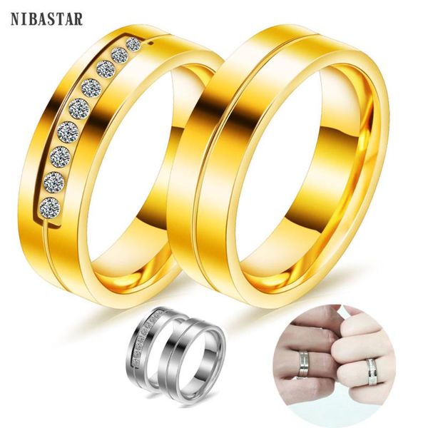wedding rings nibastar crystal zircon for couples love fashion stainless steel engagement jewelry gift accessory women men, Slivery;golden
wedding rings nibastar crystal zircon for couples love fashion stainless steel engagement jewelry gift accessory women men, Slivery;golden