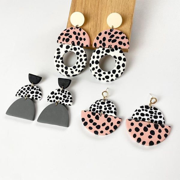 dangle & chandelier aensoa geometric round semicircle polymer clay drop earrings for women black white dots long earring party jewelry gifts, Silver
dangle & chandelier aensoa geometric round semicircle polymer clay drop earrings for women black white dots long earring party jewelry gifts, Silver