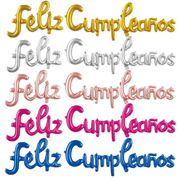 party decoration 1set spanish happy birthday letters foil balloons feliz cumpleanos balloon banner baby shower boy girl
party decoration 1set spanish happy birthday letters foil balloons feliz cumpleanos balloon banner baby shower boy girl