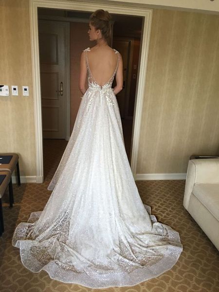 2021 new scoop shiny sequin es beads flowers long backless formal wedding bridal gowns vestido de noiva p1uo, White
2021 new scoop shiny sequin es beads flowers long backless formal wedding bridal gowns vestido de noiva p1uo, White