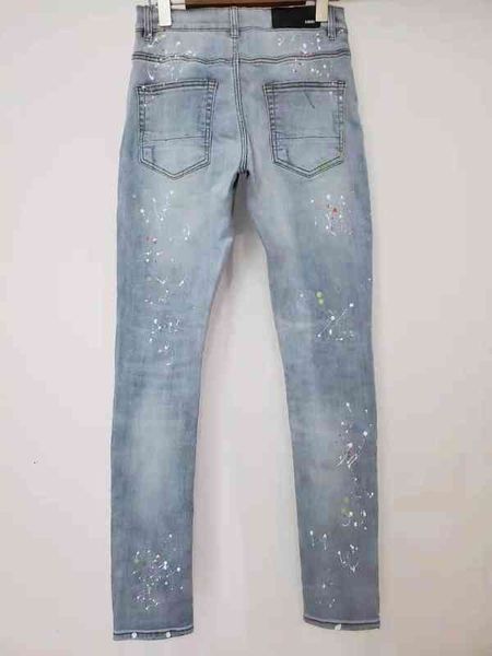 men's jeans style 20ss mens designer amjeans crane hole vintage denim pants fashion spray paint clothing hip hop skinny jeans size 2836, Blue
men's jeans style 20ss mens designer amjeans crane hole vintage denim pants fashion spray paint clothing hip hop skinny jeans size 2836, Blue
