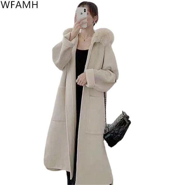 women's wool & blends 2021 autumn and winter fashion woolen cloth long lace hooded loose double-sided cashmere coat women polyester sol, Black
women's wool & blends 2021 autumn and winter fashion woolen cloth long lace hooded loose double-sided cashmere coat women polyester sol, Black
