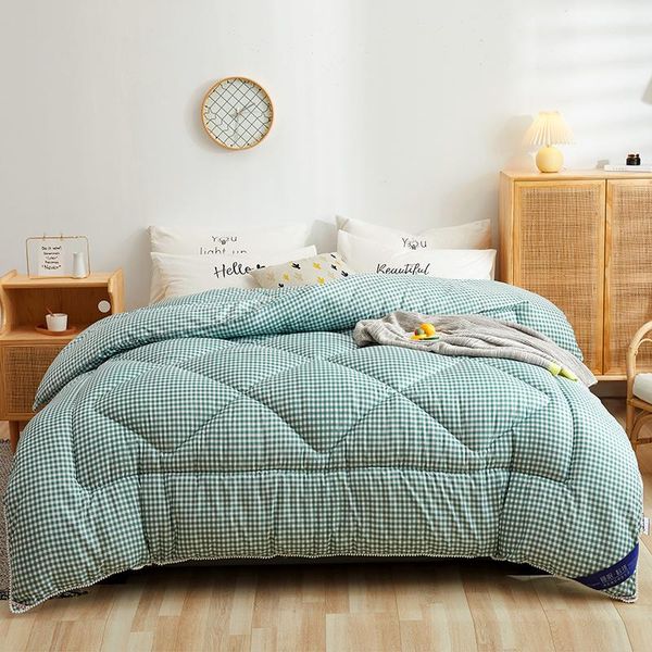 comforters & sets grid comforter thicken quilt blanket grey green soft keep warm duvet with filling for winter autumn home textile full quee
comforters & sets grid comforter thicken quilt blanket grey green soft keep warm duvet with filling for winter autumn home textile full quee