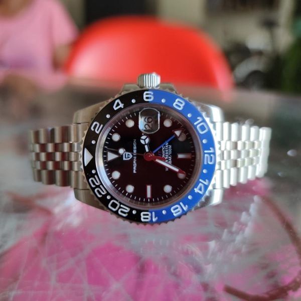 wristwatches pagani design brand sapphire glass 40mm ceramic gmt mechanical watches 100m waterproof classic fashion luxury automatic watch, Slivery;brown
wristwatches pagani design brand sapphire glass 40mm ceramic gmt mechanical watches 100m waterproof classic fashion luxury automatic watch, Slivery;brown