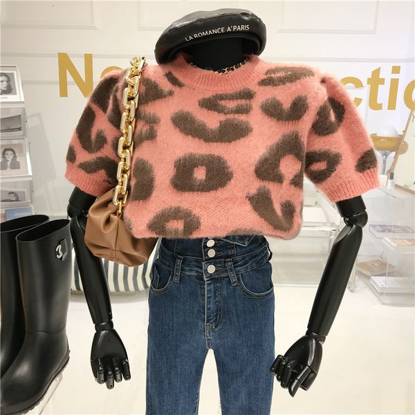 design feeling crew neck short sweater thin gkn4, White;black 
design feeling crew neck short sweater thin gkn4, White;black