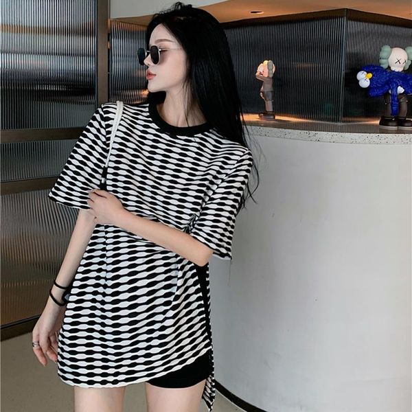 women's t-shirt summer dot print t-shirts women split casual loose o-neck short sleeve shirts designer streetwear harajuku hip, White
women's t-shirt summer dot print t-shirts women split casual loose o-neck short sleeve shirts designer streetwear harajuku hip, White