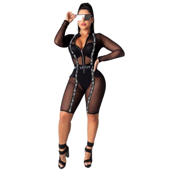 women's jumpsuits & rompers sheer mesh see through romper women jumpsuit v neck long sleeve skinny bodysuit autumn black club party bod, Black;white
women's jumpsuits & rompers sheer mesh see through romper women jumpsuit v neck long sleeve skinny bodysuit autumn black club party bod, Black;white