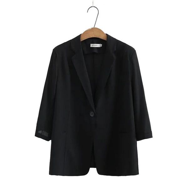 plus size outerwear & coats blazer women's clothes summer 2021 outwear fashion three quarter sleeve thin style suit jacket, Black
plus size outerwear & coats blazer women's clothes summer 2021 outwear fashion three quarter sleeve thin style suit jacket, Black