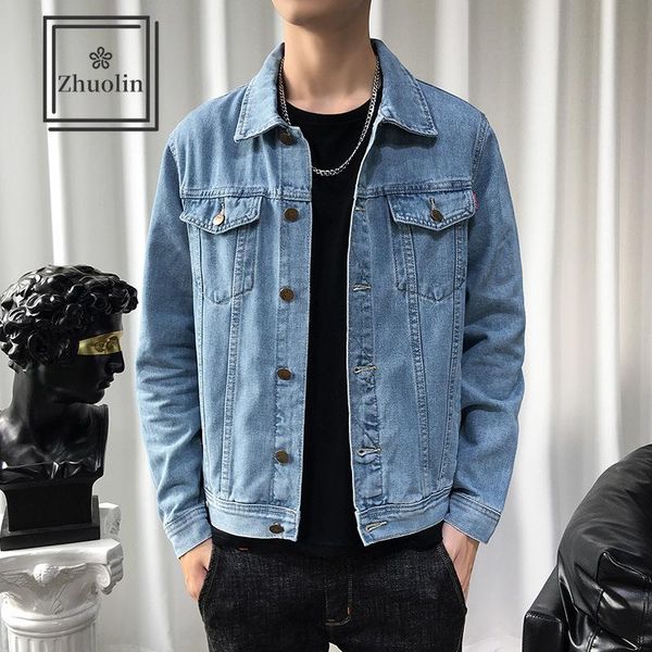 men's jackets zhuolin 2021 spring denim jacket for men cotton casual jeans lapel autumn slim single breasted fit quality hunting, Black;brown
men's jackets zhuolin 2021 spring denim jacket for men cotton casual jeans lapel autumn slim single breasted fit quality hunting, Black;brown