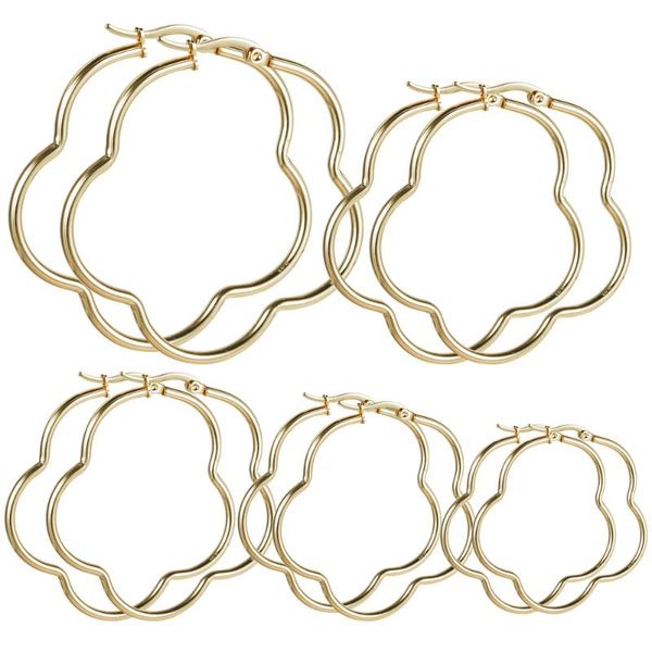 hoop & huggie 23/33/43/53/63 mm stainless steel flowers design circle earrings for women girls gold color geometry big/small earings, Golden;silver
hoop & huggie 23/33/43/53/63 mm stainless steel flowers design circle earrings for women girls gold color geometry big/small earings, Golden;silver