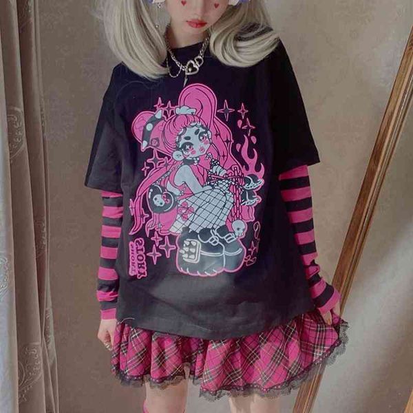 women's t-shirt harajuku of he caroon -shirs women y2k lisra long sleeve punk shir goh shopping opos goh al anime clohes graphic wlsx, White
women's t-shirt harajuku of he caroon -shirs women y2k lisra long sleeve punk shir goh shopping opos goh al anime clohes graphic wlsx, White